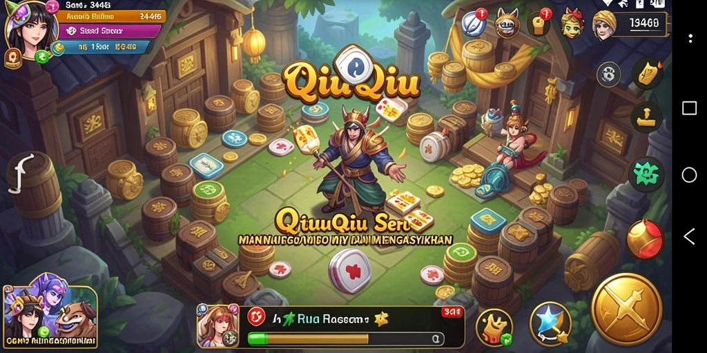 Screenshot gameplay QiuQiu yang menampilkan keseruan bermain.
