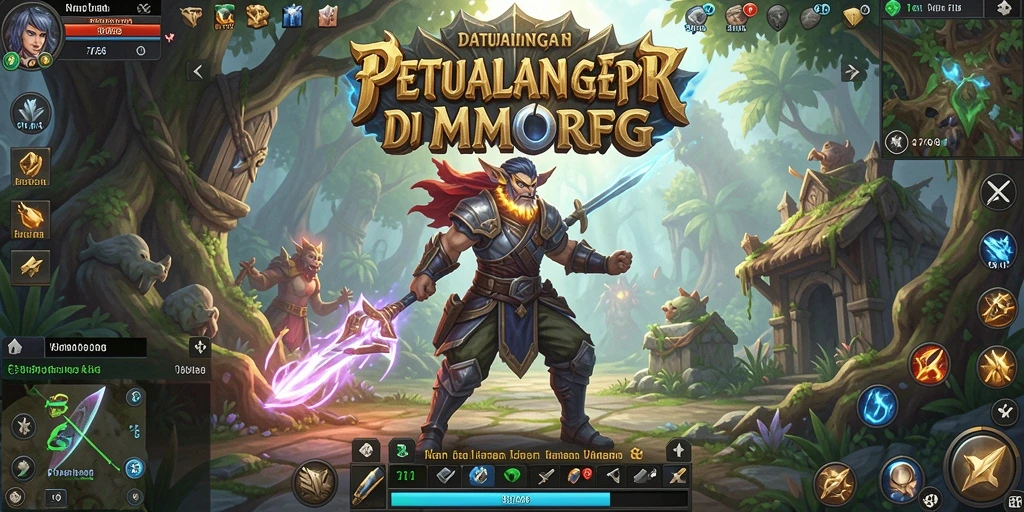 Tangkapan layar gameplay 8768 yang menampilkan pertempuran epik di dunia MMORPG.