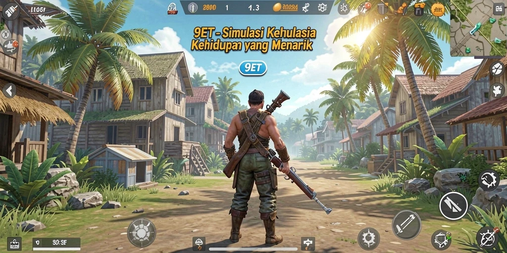 Tampilan menarik gameplay 9ET dengan karakter dan lingkungan yang kaya.