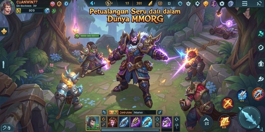 Tangkapan layar gameplay CUANWIN77 menampilkan aksi seru dalam dunia MMORPG.
