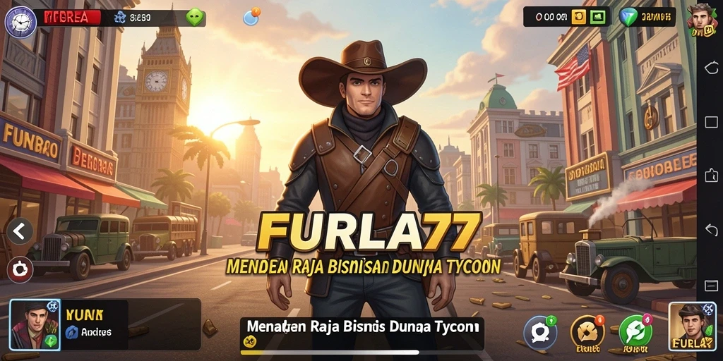 Screenshot gameplay FURLA77 dengan elemen Tycoon yang menarik.