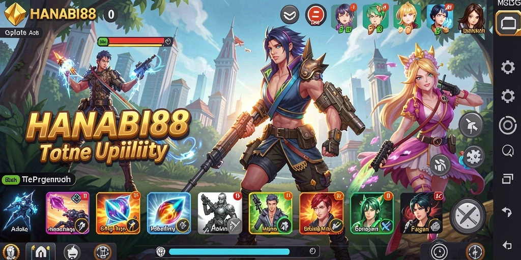 Screenshot dari aplikasi HANABI88 menunjukkan fitur Utility yang intuitif.