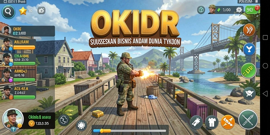 Tampilan gameplay OKIDR yang menarik dan menantang di dunia Tycoon.