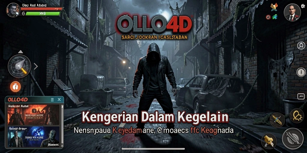Screenshot OLLO4D menunjukkan momen menegangkan saat karakter dijebak dalam kegelapan.