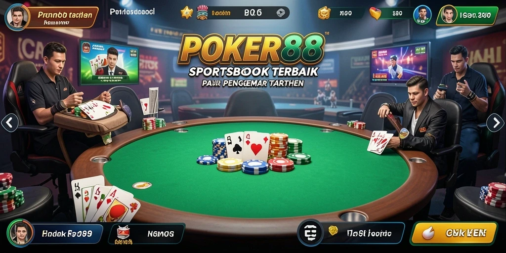 Tampilan menarik dari gameplay POKER88 yang mendebarkan.