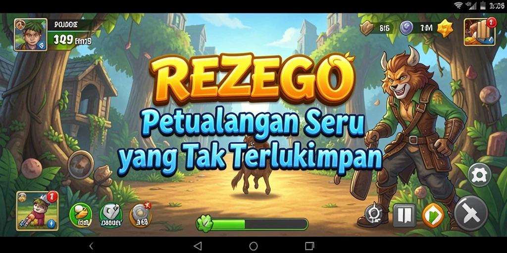 Tampilan gameplay seru dalam petualangan REZEGO.