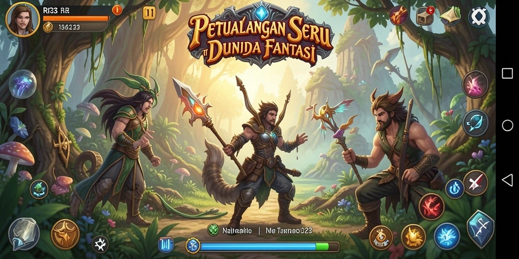 Screenshot gameplay RR33 menampilkan petualangan seru di dunia yang luas.
