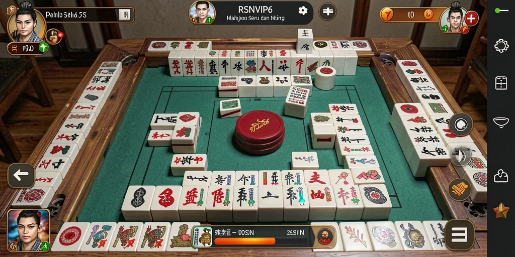 Tampilan gameplay menarik dari RSNVIP6 dalam permainan Mahjong.