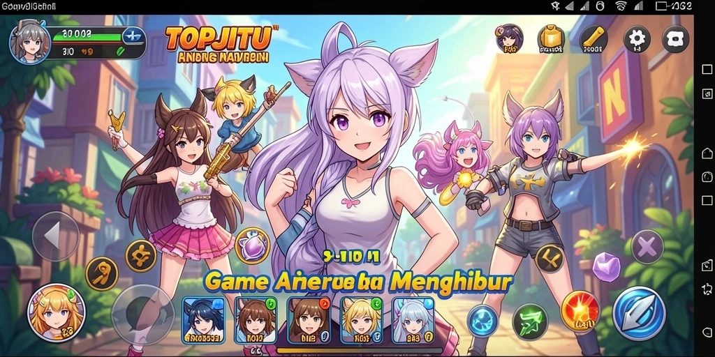 Tampilan seru gameplay Anime di TOPJITU.