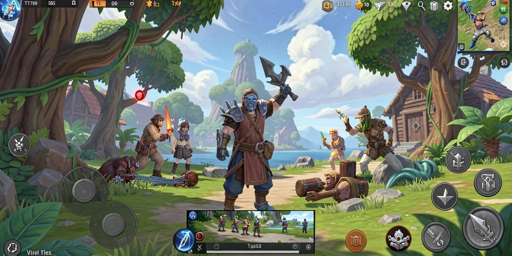 Screenshot gameplay dari TT789 menampilkan dunia terbuka yang luas.