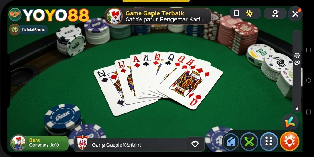 Tampilan menarik dari gameplay Gaple di YOYO88