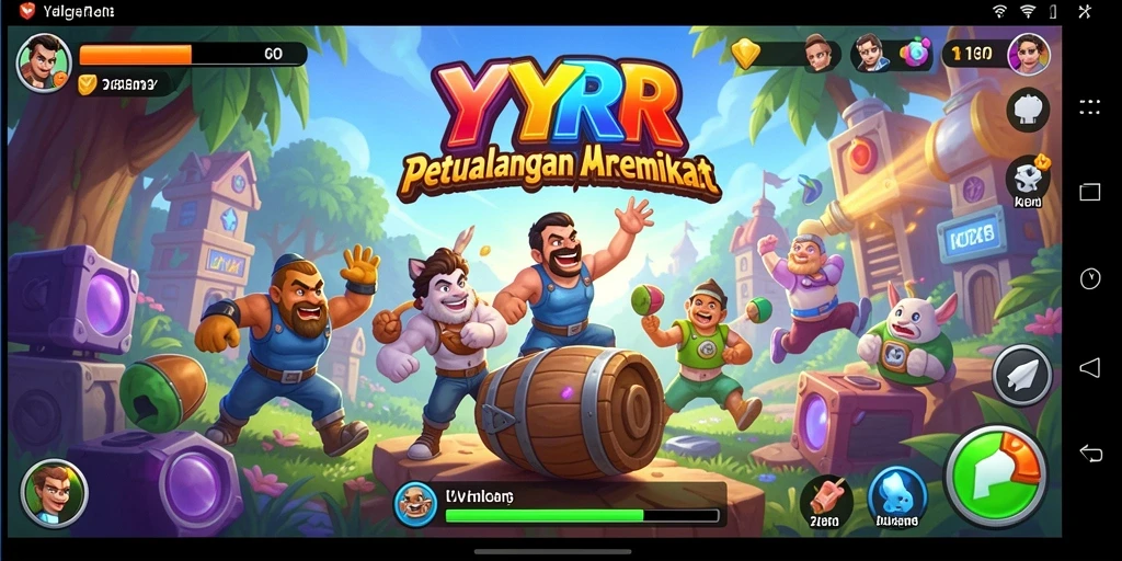 Tampilan gameplay seru dari YYRR di dalam misi Arcade.